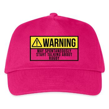 Rugby Rugby Rugby - Kinder Basecap - Fuchsia - Vorne
