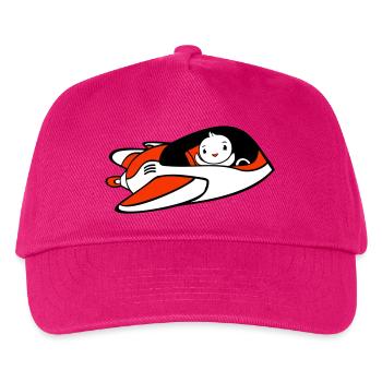 Duck Spaceship Pilot Space Science Fiction Cool - Kids’ Baseball Cap - fuchsia - Front
