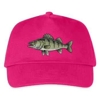Zander Raubfisch Angeln - Kinder Basecap - Fuchsia - Vorne