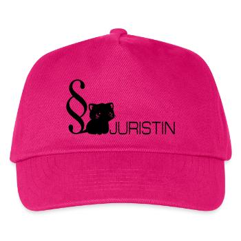 Jura Katze Juristin - Kinder Basecap - Fuchsia - Vorne