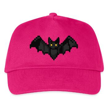 Fledermaus Pixel - Kinder Basecap - Fuchsia - Vorne
