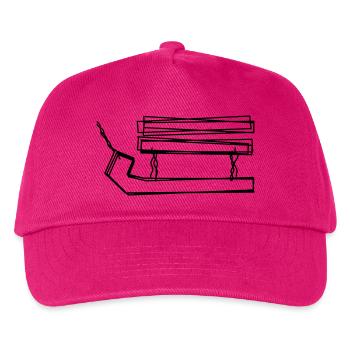 Schlitten handgezeichnet - Kinder Basecap - Fuchsia - Vorne
