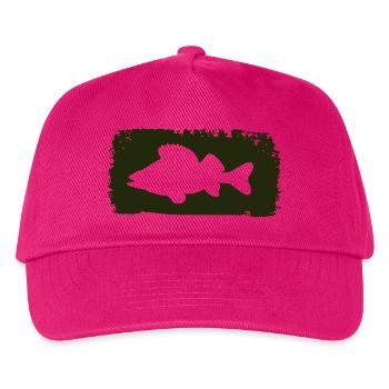 Barsch im Farbstrich - grün - Kinder Basecap - Fuchsia - Vorne