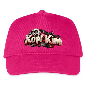 Kopf Kino Filmlogo mit Reel - Kinder Basecap - Fuchsia - Vorne