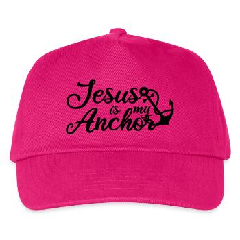 Jesus is my Anchor - Kinder Basecap - Fuchsia - Vorne