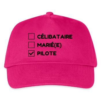 Fahrer Fahren Sport Auto Spieler - Kinder Basecap - Fuchsia - Vorne