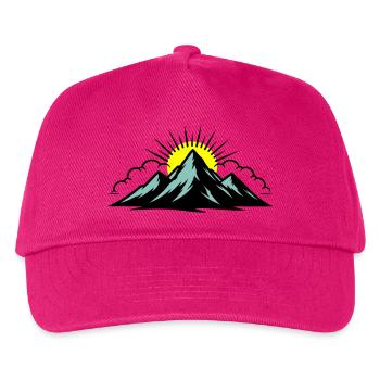 Berge Wolken Gipfel - Kinder Basecap - Fuchsia - Vorne