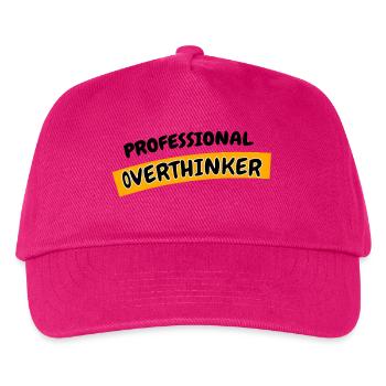 Professional Overthinker - Kinder Basecap - Fuchsia - Vorne