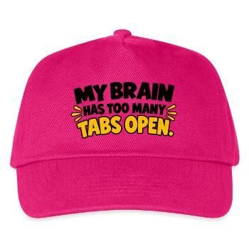 Lustiges Überdenken-Zitat - Kinder Basecap - Fuchsia - Vorne
