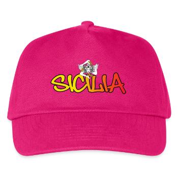 Sicilia - Kinder Basecap - Fuchsia - Vorne