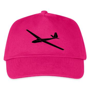 DDR Libelle Segelflugzeug Geschenk - Kinder Basecap - Fuchsia - Vorne