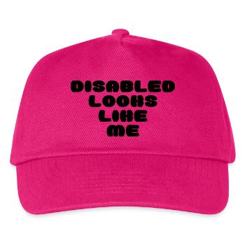Eine behinderte Person sieht so aus * - Kinder Basecap - Fuchsia - Vorne