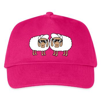 Two Sheep Sunglasses 2 Cappy Cap Summer Crew - Kids’ Baseball Cap - fuchsia - Front