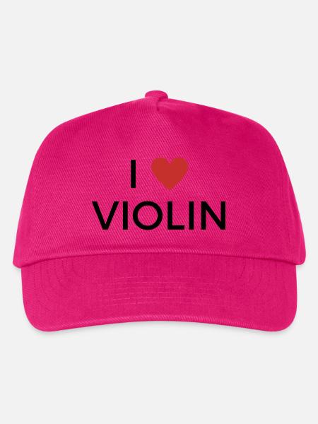 I love Violin - Ich liebe Violine - Kinder Basecap - Fuchsia