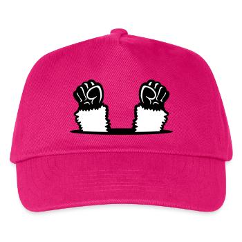 Llama Fists Raise Monkey Rebellion Floor Hole - Kids’ Baseball Cap - fuchsia - Front