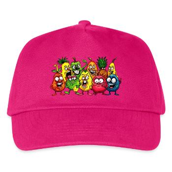 Verrückte Früchte - Kinder Basecap - Fuchsia - Vorne