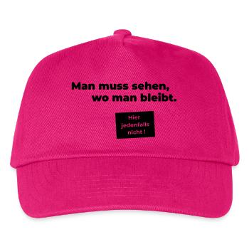 sehen wo man bleibt - Kinder Basecap - Fuchsia - Vorne