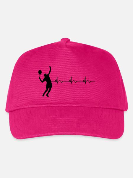 Tennisspieler Tennis EKG Herzschlag - Kinder Basecap - Fuchsia