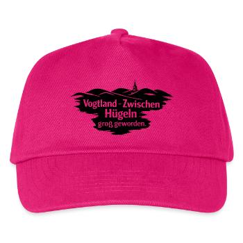 Vogtland - zwischen Huegeln - Kinder Basecap - Fuchsia - Vorne