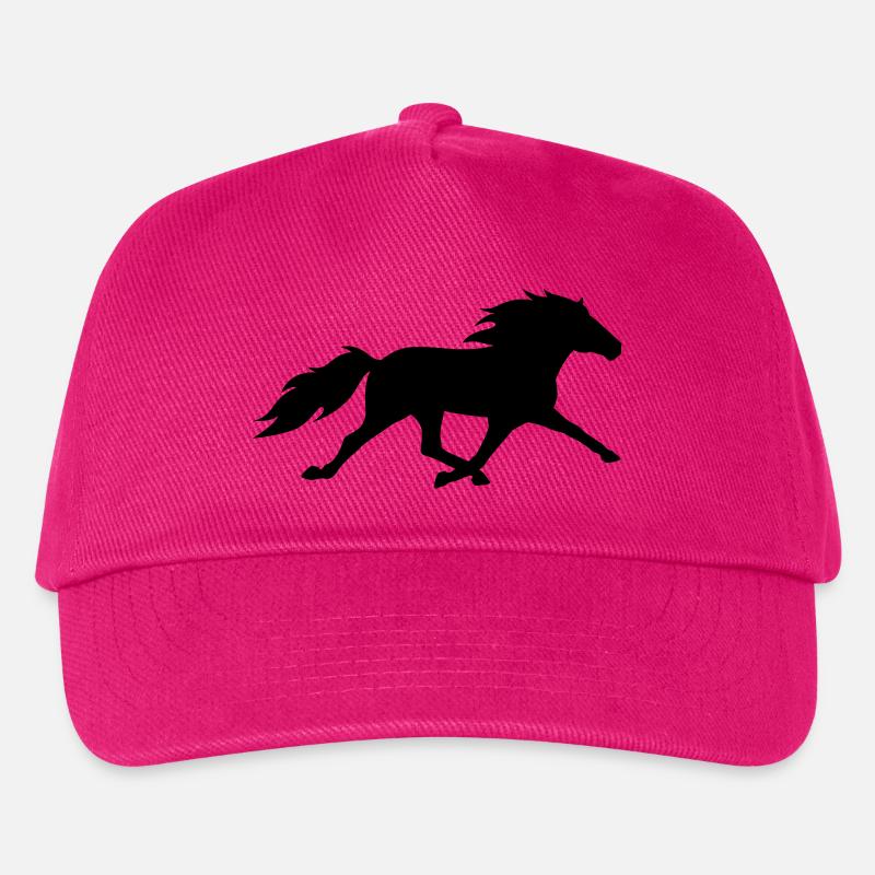 Islandpferd im Rennpass - Kinder Basecap - Fuchsia