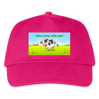 NIMM EINE VERBEUGUNG MILCHKUH - Kinder Basecap - Fuchsia - Vorne