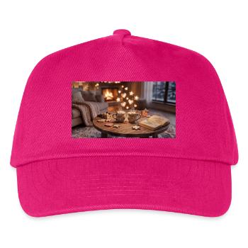 Kaminzauber Kuschelabend - Kinder Basecap - Fuchsia - Vorne