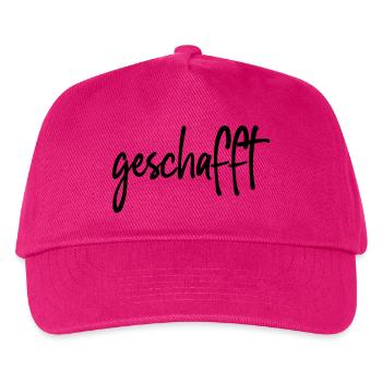 geschafft - Kinder Basecap - Fuchsia - Vorne