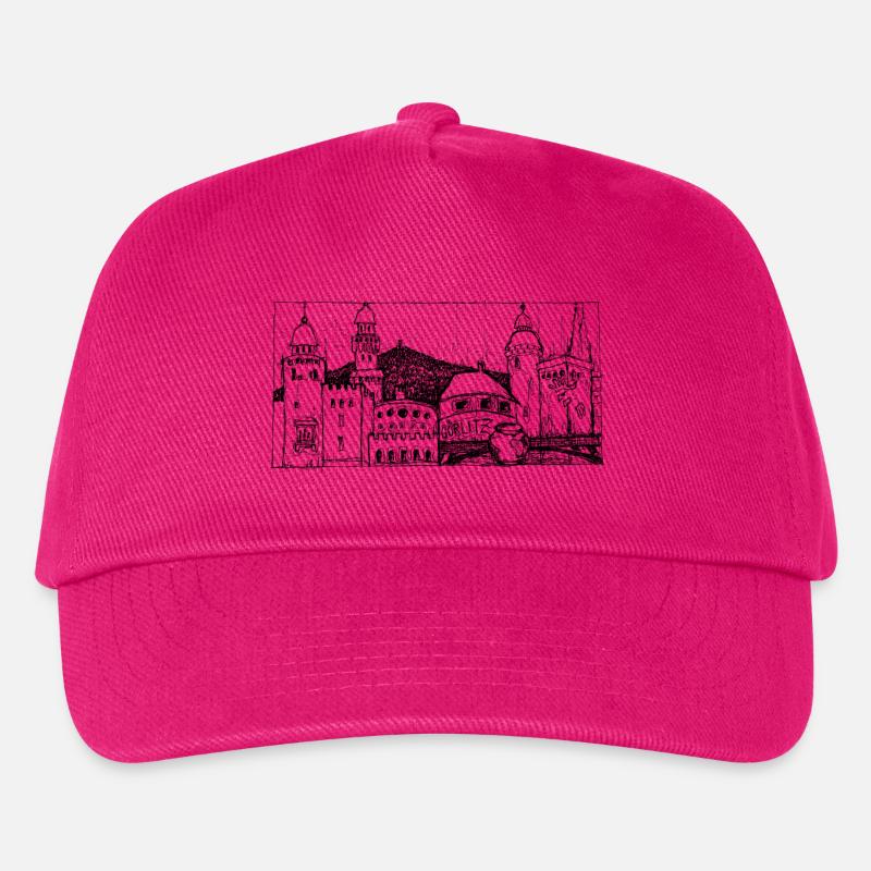 Görlitz Skyline - Kinder Basecap - Fuchsia