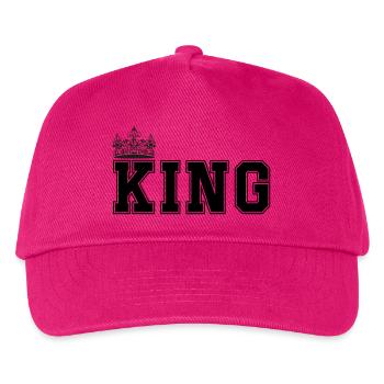 King - Kids’ Baseball Cap - fuchsia - Front