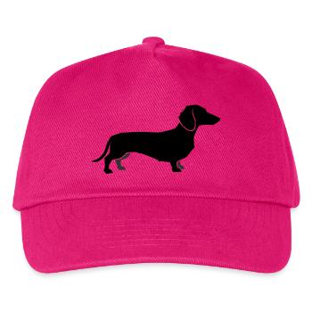 Silhouette du teckel - Casquette de baseball Enfant - fuchsia - Devant
