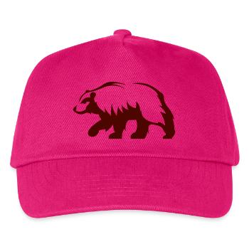 Waldbär Silhouette - Kinder Basecap - Fuchsia - Vorne