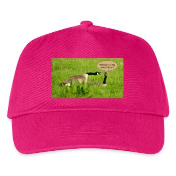 Gans - Wo ist mein Protein - Kinder Basecap - Fuchsia - Vorne