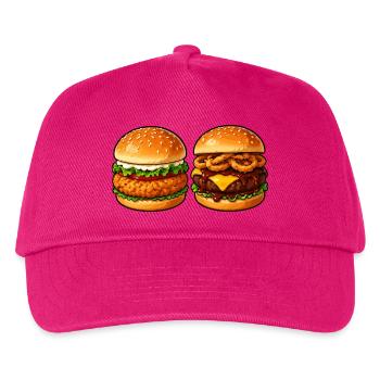Burger Duett Käse & Knusper - Kinder Basecap - Fuchsia - Vorne