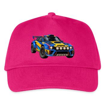 Rallye Farbexplosion Rallyauto - Kinder Basecap - Fuchsia - Vorne