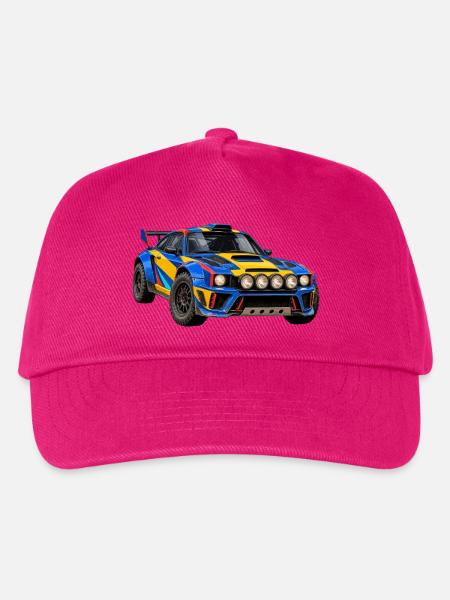 Rallye Farbexplosion Rallyauto - Kinder Basecap - Fuchsia