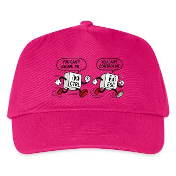 Geek Humor CTRL vs ESC - Kinder Basecap - Fuchsia - Vorne