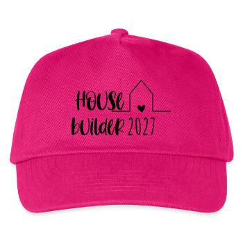 House Builder 2027 – Hausbau Richtfest - Kinder Basecap - Fuchsia - Vorne