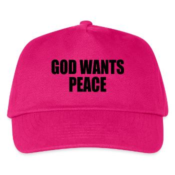 God wants peace - Kids’ Baseball Cap - fuchsia - Front