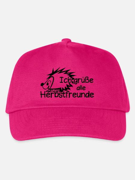 Herbstfreunde Herbst Igel Spruch Geschenk lustig - Kinder Basecap - Fuchsia