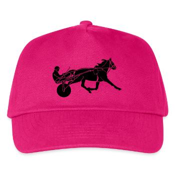 Pferdesport -Trabrennen - Kinder Basecap - Fuchsia - Vorne