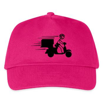 Scooter-Paket oder Piza-Bestellungen Lieferung - Kinder Basecap - Fuchsia - Vorne