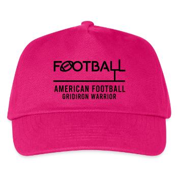 American Football Gridiron Warrior Design - Kinder Basecap - Fuchsia - Vorne