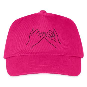 Pinky Promise Hands Line Art Symbol Friendship - Kids’ Baseball Cap - fuchsia - Front