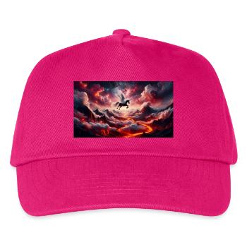 Geflügelter Reiter auf dem Vulkan - Kinder Basecap - Fuchsia - Vorne