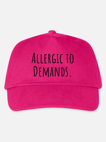 Allergic_to_Demands PDA Neurodivergentes Geschenk - Kinder Basecap - Fuchsia