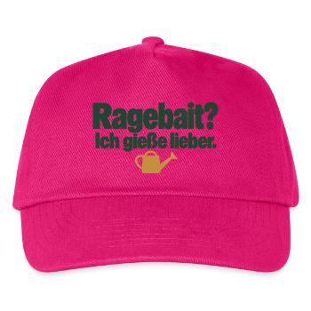 Ragebait? Ich gieße lieber. Pflanzenhumor - Kinder Basecap - Fuchsia - Vorne