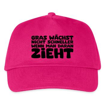 Gras wächst nicht schneller - Kinder Basecap - Fuchsia - Vorne