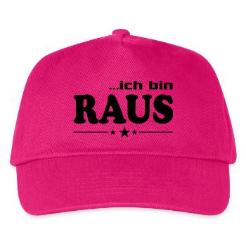 Ich bin raus T-Shirt-Sprüche Fun lustig Weg - Kinder Basecap - Fuchsia - Vorne