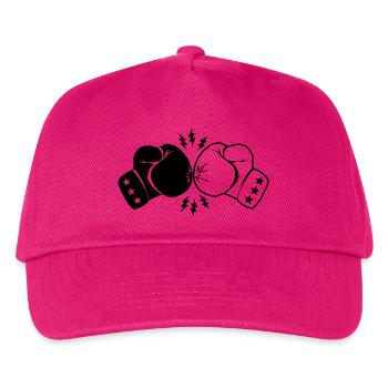 Boxboxhandschuhe Kontakt mit Blitz - Kinder Basecap - Fuchsia - Vorne