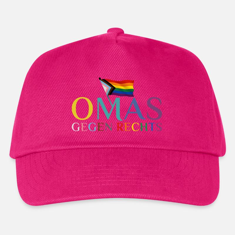 Omas gegen Rechts Regenbogen Flagge - Kinder Basecap - Fuchsia